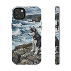 Acrylic Gallery Print Siberian Husky - Coastal Cliffside | Tough Phone Case — view 4 of 28
