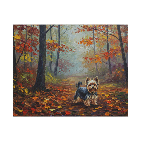 Yorkshire Terrier Wall Art, Yorkie Mom Gift, Dog Lover Canvas Print, Pet Portrait, Acrylic Painting Decor