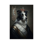 Border Collie Kings & Queens Royal Portrait Matte Poster, Regal Dog Art Print, Border Collie Lover Gift, Wall Art