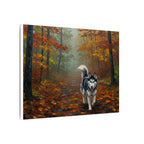 Siberian Husky Acrylic Painting Canvas Wall Art, Dog Lover Gift, Pet Portrait Print, Modern Home Decor, Stretched Canvas Art