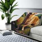 Golden Retriever Low Poly Prairie Sherpa Fleece Blanket | Dog Lover Gift