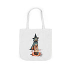 Poodle Halloween Tote Bag | Witch Dog Canvas Tote | Tritan