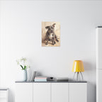 Blue Staffy — Painted Portrait Canvas