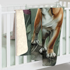 English Bulldog Watercolor Rain Garden Throw Blanket | Premium Dog Prints | Tritan — view 6 of 9