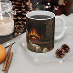 Acrylic Poodle - Winter Hearth | Ceramic Mug 11oz