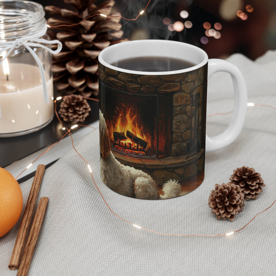 Acrylic Poodle - Winter Hearth | Ceramic Mug 11oz