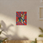 Pembroke Welsh Corgi Comic Pop Art Canvas - Bold Action Corgi Print for Retro Wall Decor
