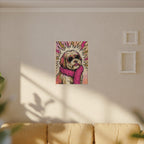 Havanese Comic Art Canvas - Energetic Pop Art Dog Portrait with Halftone Style