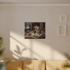 Shih Tzu Art Print, Dog Wall Art Canvas, Pet Lover Gift, Acrylic Painting Style, Stretched Canvas Decor, Dog Mom Present