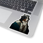 Bernese Mountain Dog Kings & Queens Royal Portrait Sticker, Dog Portrait Vinyl Decal, Kiss-Cut Sticker, Bernese Mountain Dog Lover Gift