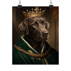 Labrador Retriever Kings & Queens Royal Portrait Matte Poster, Regal Dog Art Print, Labrador Retriever Lover Gift, Wall Art