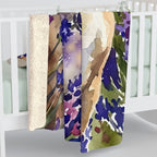 English Bulldog Watercolor Lavender Fields Throw Blanket | Premium Dog Art | Tritan