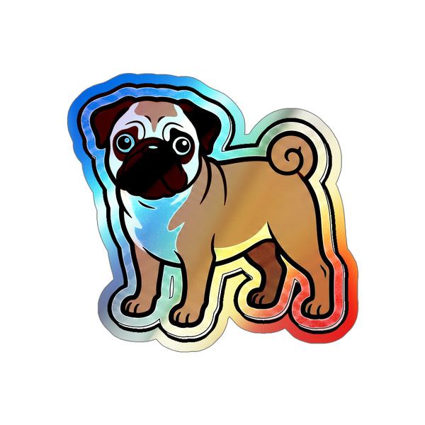 Pop Art Pug Holo Sticker | Tritan