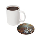 Acrylic Shih Tzu - Autumn Woods | Cork Back Coaster