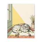 Siberian Husky Nursery Storybook canvas print by Tritan, angled view
