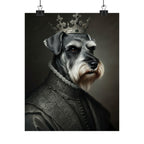 Miniature Schnauzer Kings & Queens Royal Portrait Matte Poster, Regal Dog Art Print, Miniature Schnauzer Lover Gift, Wall Art