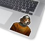 Beagle Medieval Knight Portrait Sticker, Dog Portrait Vinyl Decal, Kiss-Cut Sticker, Beagle Lover Gift