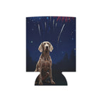 Weimaraner Can Cooler, America 250 Patriotic Dog Art, Independence Day Drink Hugger, Dog Lover Gift, Patriotic Decor — primary view