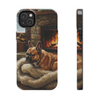 Acrylic French Bulldog - Winter Hearth | Tough Phone Case