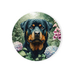 Rottweiler Watercolor Garden Peek Drink Coaster | Premium Dog Prints | Tritan — primary view