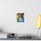 Boxer Dog Oil Painting Soccer Portrait Canvas Wall Art Decor Gift for Dog Lover