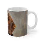 Beagle Oil Portrait Ceramic Mug 11oz | Premium Dog Art | Tritan