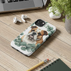 English Bulldog Watercolor Botanical Wreath Phone Case | Premium Dog Prints | Tritan — view 13 of 28