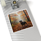 Acrylic Rottweiler - Autumn Woods | Kiss-Cut Stickers