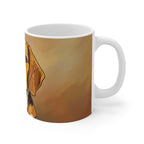 Beagle Low Poly Monochrome Gold Ceramic Mug 11oz | Dog Lover Gift