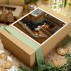 Acrylic Bernese Mountain Dog - Winter Hearth | Kiss-Cut Stickers