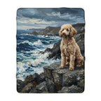 Poodle Acrylic Gallery Print Coastal Cliffside Throw Blanket | Premium Dog Prints | Tritan — view 3 of 9