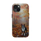Acrylic Boston Terrier - Autumn Woods | Tough Phone Case