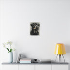 Rottweiler Wall Art, Charcoal Dog Portrait Canvas Print, Rotti Lover Gift, Modern Pet Art Decor