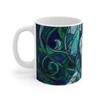 Siberian Husky Stained Glass Cool Jewel Ceramic Mug 11oz | Dog Lover Gift
