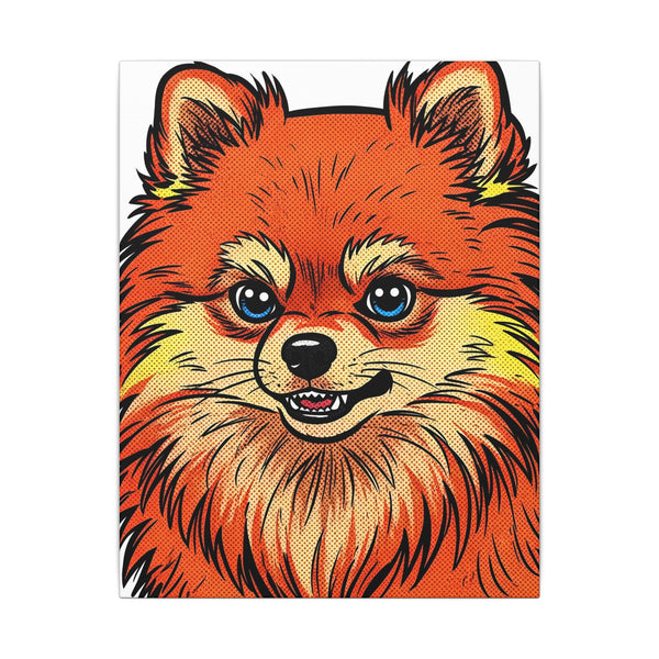 Comic Book Pomeranian Canvas — Bold Dog Wall Art