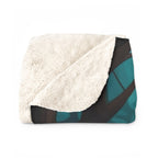 Siberian Husky Low Poly Forest Sherpa Fleece Blanket | Dog Lover Gift