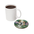 English Bulldog Watercolor Garden Peek Drink Coaster | Premium Dog Prints | Tritan — view 4 of 6