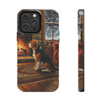Acrylic Beagle - Winter Hearth | Tough Phone Case