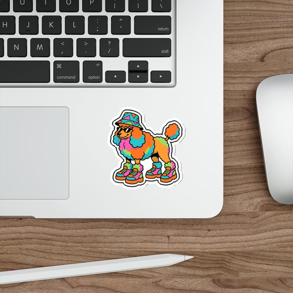 Y2K Poodle Sticker | Tritan — Lifestyle View