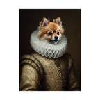 Pomeranian Renaissance Royal Portrait Matte Poster, Regal Dog Art Print, Pomeranian Lover Gift, Wall Art