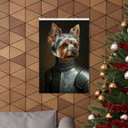 Yorkshire Terrier Medieval Knight Portrait Matte Poster, Regal Dog Art Print, Yorkshire Terrier Lover Gift, Wall Art