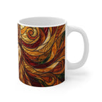 Siberian Husky Low Poly Warm Jewel Ceramic Mug 11oz | Dog Lover Gift