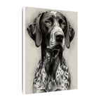 German Shorthaired Pointer Charcoal Portrait Canvas Print | GSP Dog Wall Art Gift
