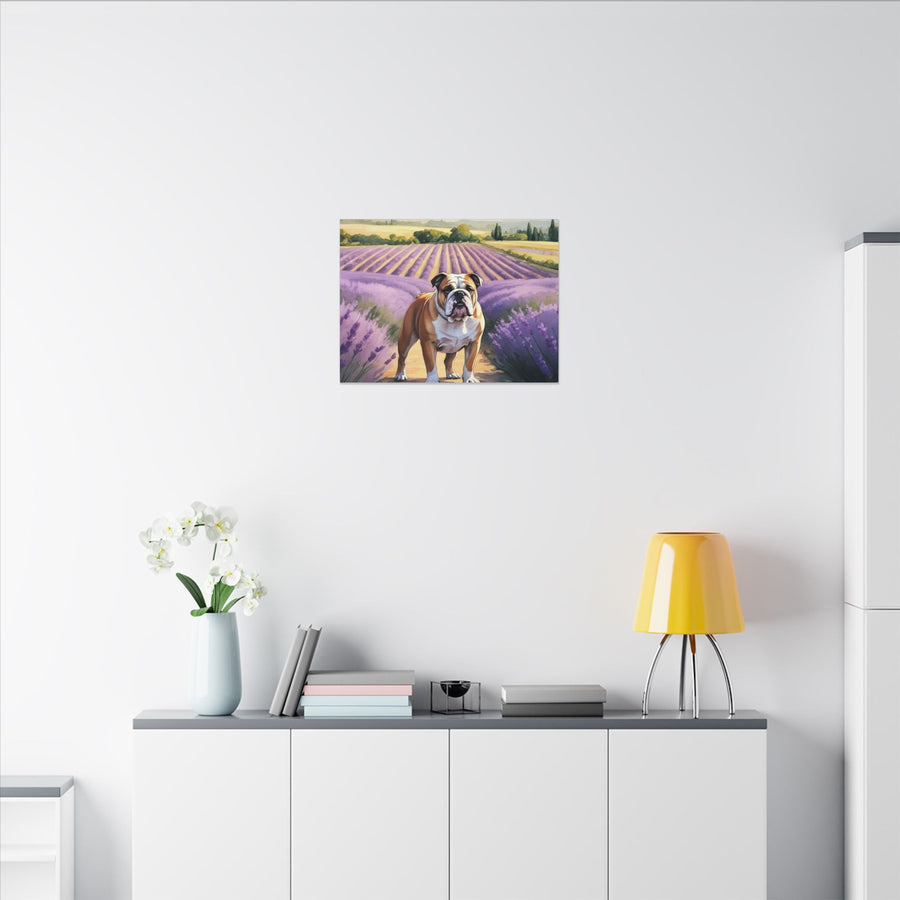English Bulldog Watercolor Canvas Print | Dog Wall Art | Pet Lover Gift | Bulldog Mom Gift | Cute Dog Decor