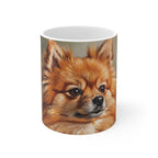 Pomeranian Oil Portrait Ceramic Mug 11oz | Premium Dog Art | Tritan