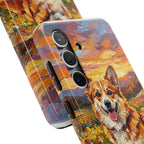 Corgi Acrylic Gallery Print Sunset Prairie Phone Case | Premium Dog Prints | Tritan — view 22 of 24
