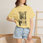 Border Collie Woodcut Shirt | Comfort Colors Dog Tee