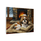 Shih Tzu Art Print, Dog Wall Art Canvas, Pet Lover Gift, Acrylic Painting Style, Stretched Canvas Decor, Dog Mom Present