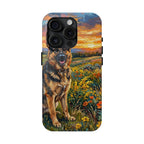 German Shepherd Acrylic Gallery Print Sunset Prairie Phone Case | Premium Dog Prints | Tritan — view 6 of 24