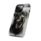 Charcoal Rottweiler Rottweiler Tough Phone Case - Rottweiler pride — gentle giants deserve great art — view 61 of 103
